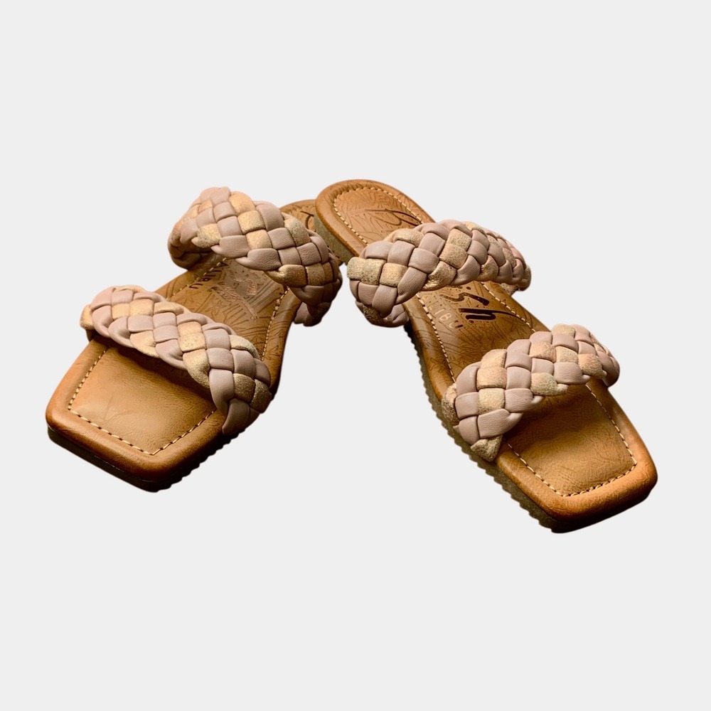 Blowfish Malibu NWOT Zelie Rose Lotus‎ braided slide sandal. Size 6.5
